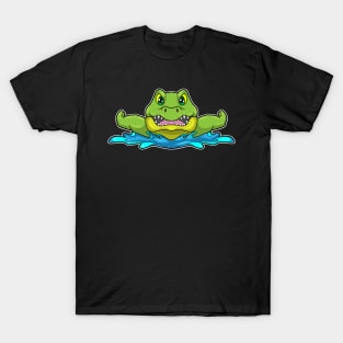 Crocodile at Swimming in Water T-Shirt